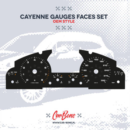 Gauge faces set – for Cayenne (955/957) (2002-2010)